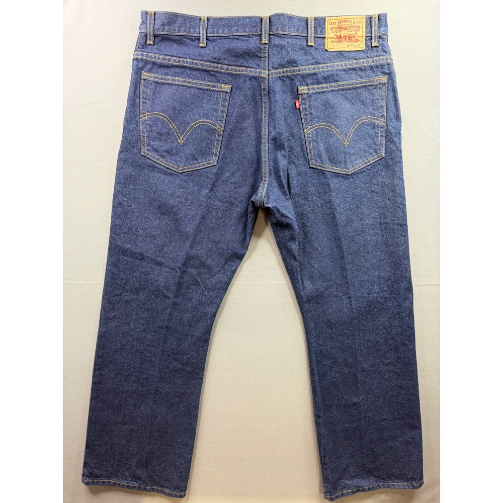 Levi Strauss 517 Boot Cut Jeans Mens Blue Dark Wash 40x30